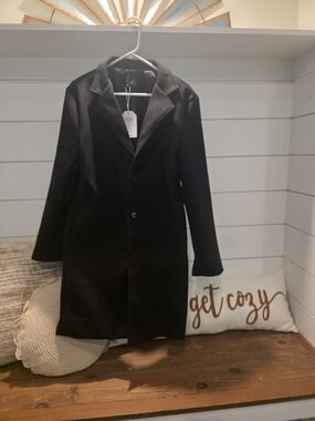 Ash Black Men's Pea Coat
